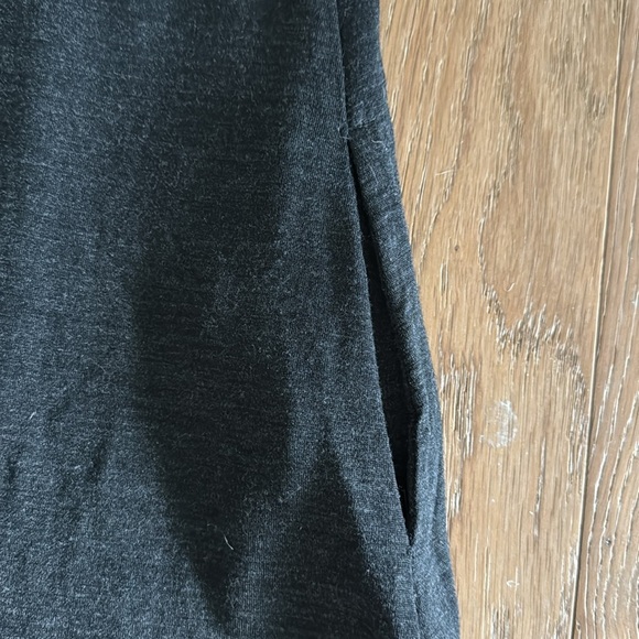 Ibex hooded Sweater dress 100% Merino Wool Womens S Faux Wrap Front Pockets Warm - Picture 8 of 15